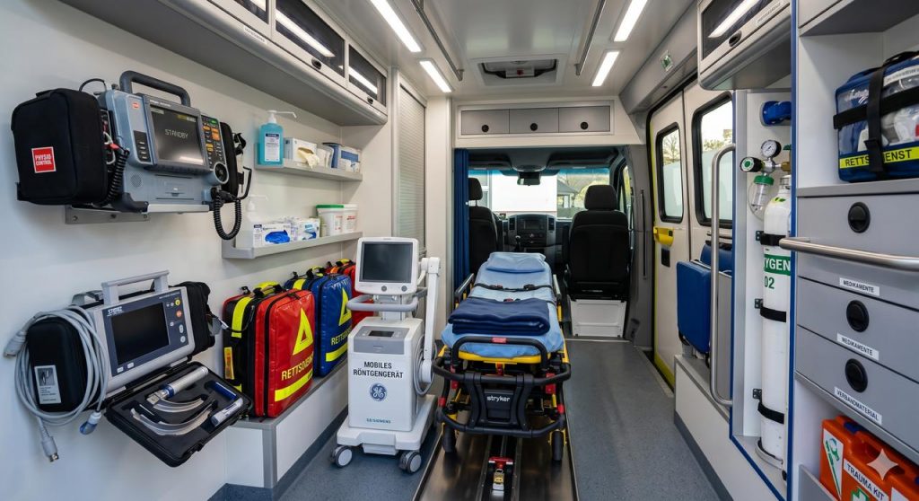 So könnte man einen Rettungswagen bestücken (AI Symbolbild)